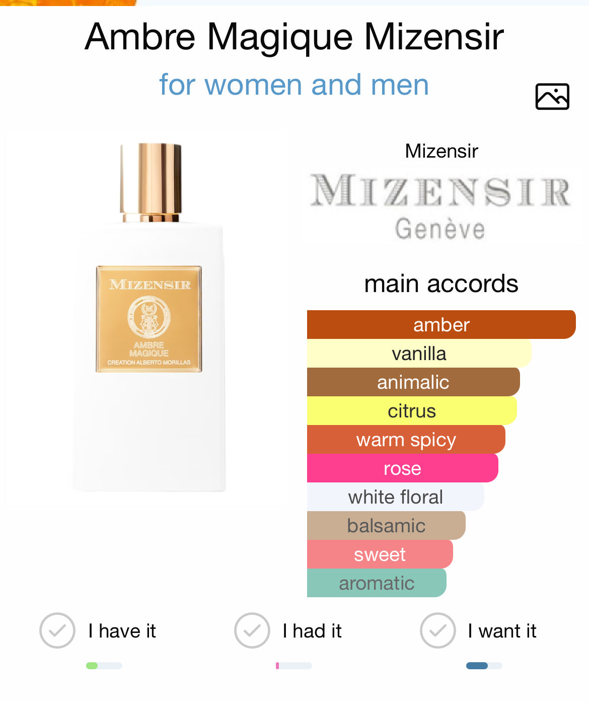 Mizensir - Ambre Magique 100ml