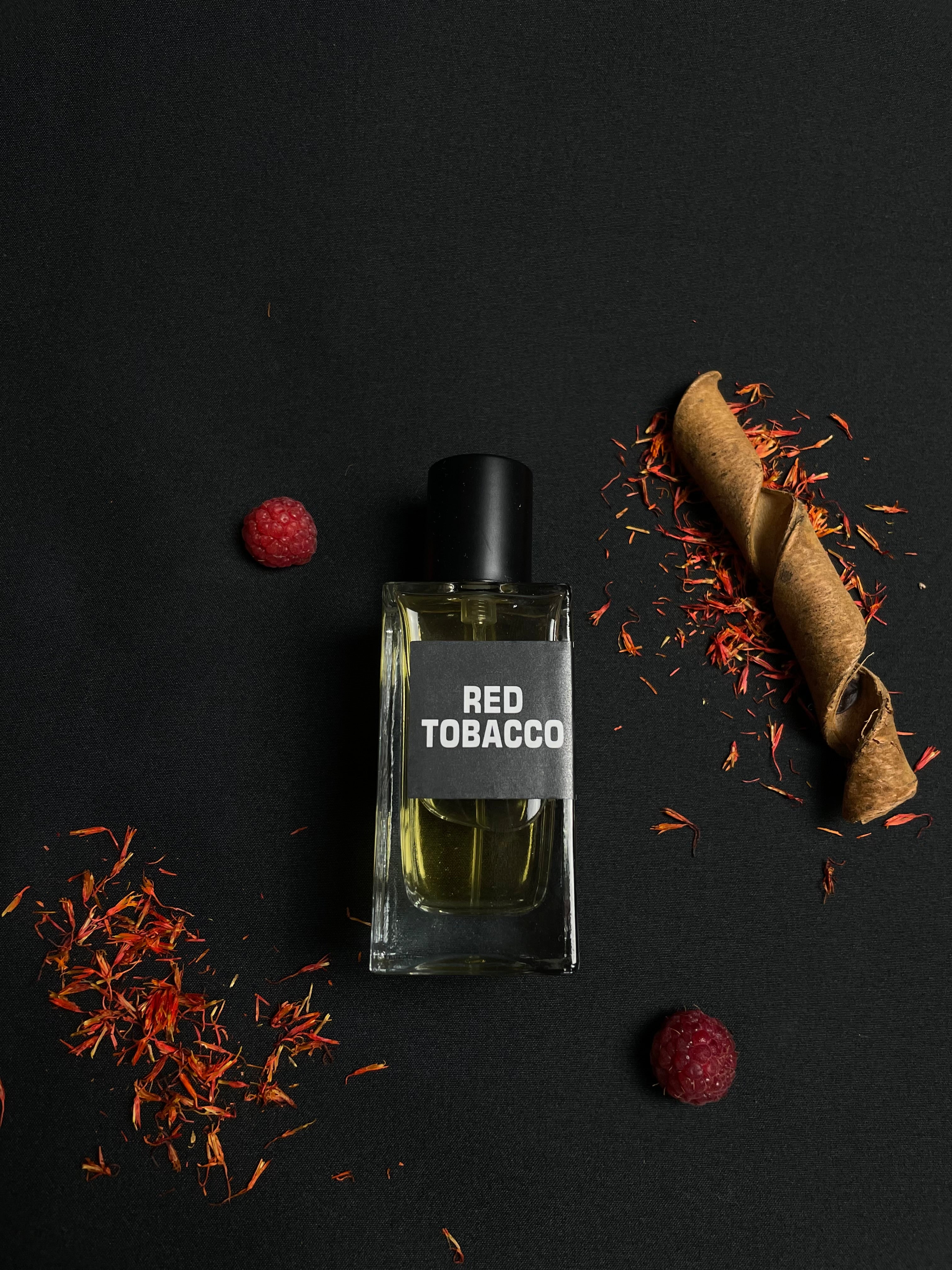 Dupe & inspiration Red Tobacco Mancera. Tabac, cerise, oud et vanille.  Parfum chaud et épicé, longue tenue 10-12h. Livraison France & Belgique